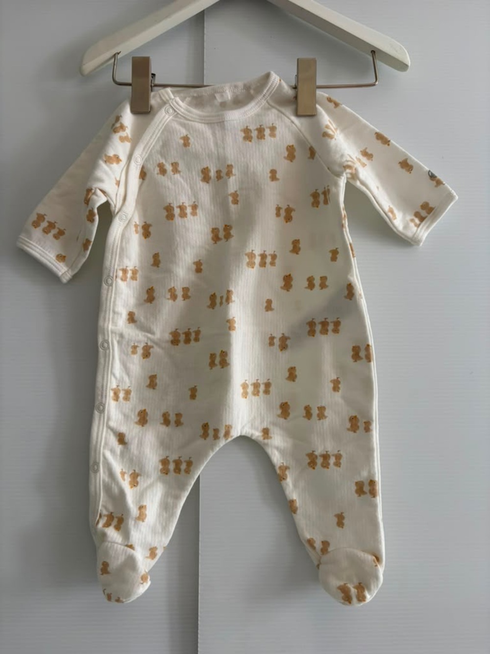 Petit Bateau Ducks Footed One-Piece | size 1 month